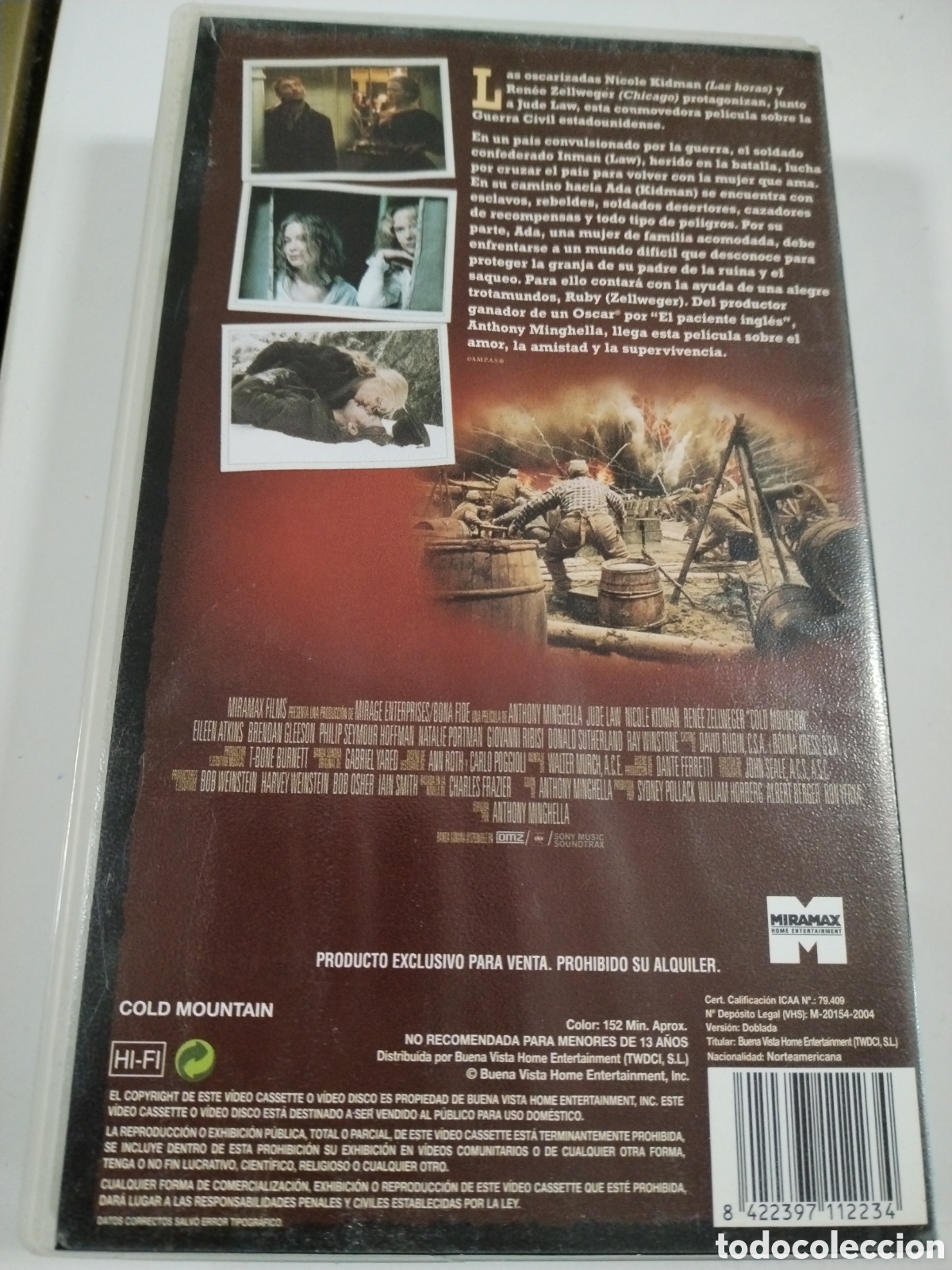Cine: COLD MOUNTAIN. VHS - Foto 2