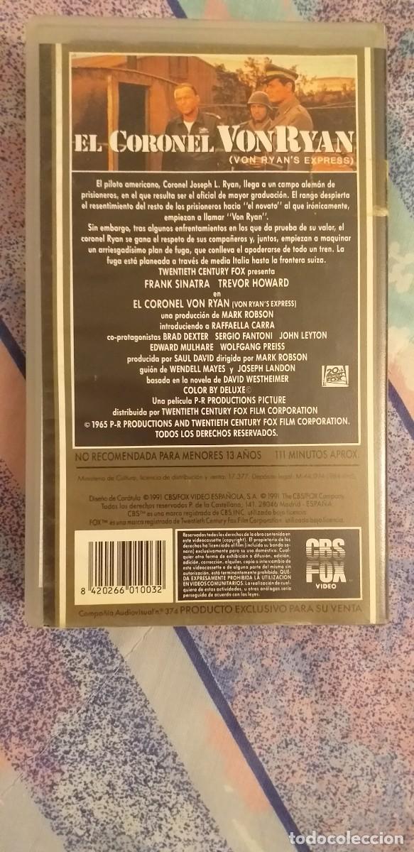 Cine: EL CORONEL VON RYAN FRANK SINATRA VHS - Foto 2