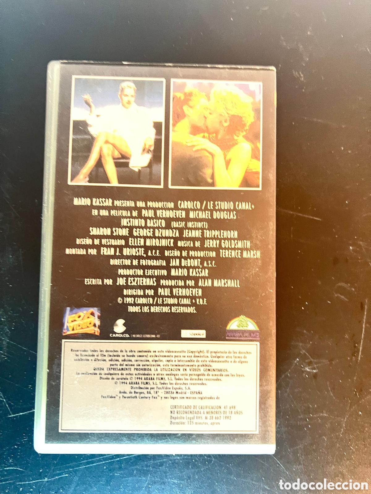 Cine: Pel&iacute;cula VHS &rdquo;Instinto B&aacute;sico&rdquo; - Foto 2