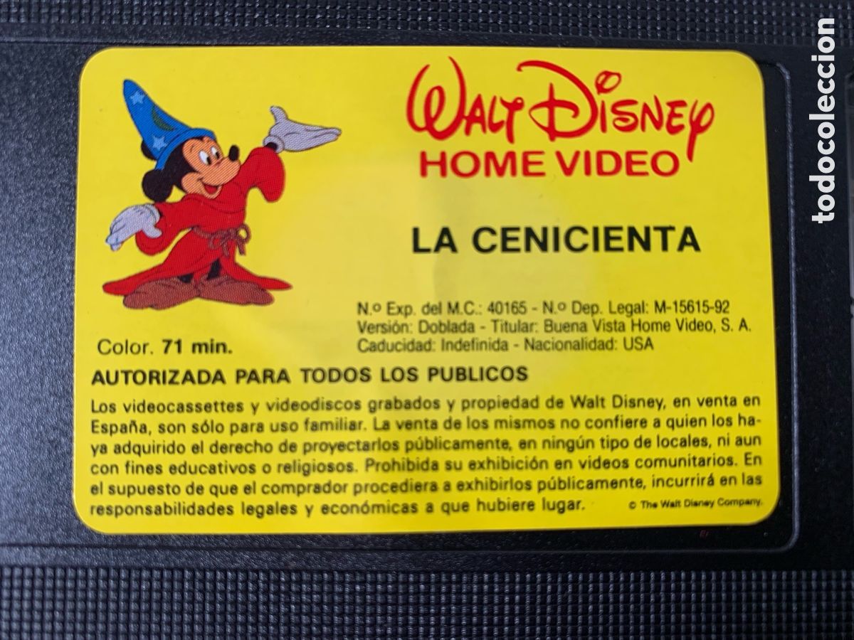 Cine: 01_ VHS La Cenicienta Disney - Foto 3