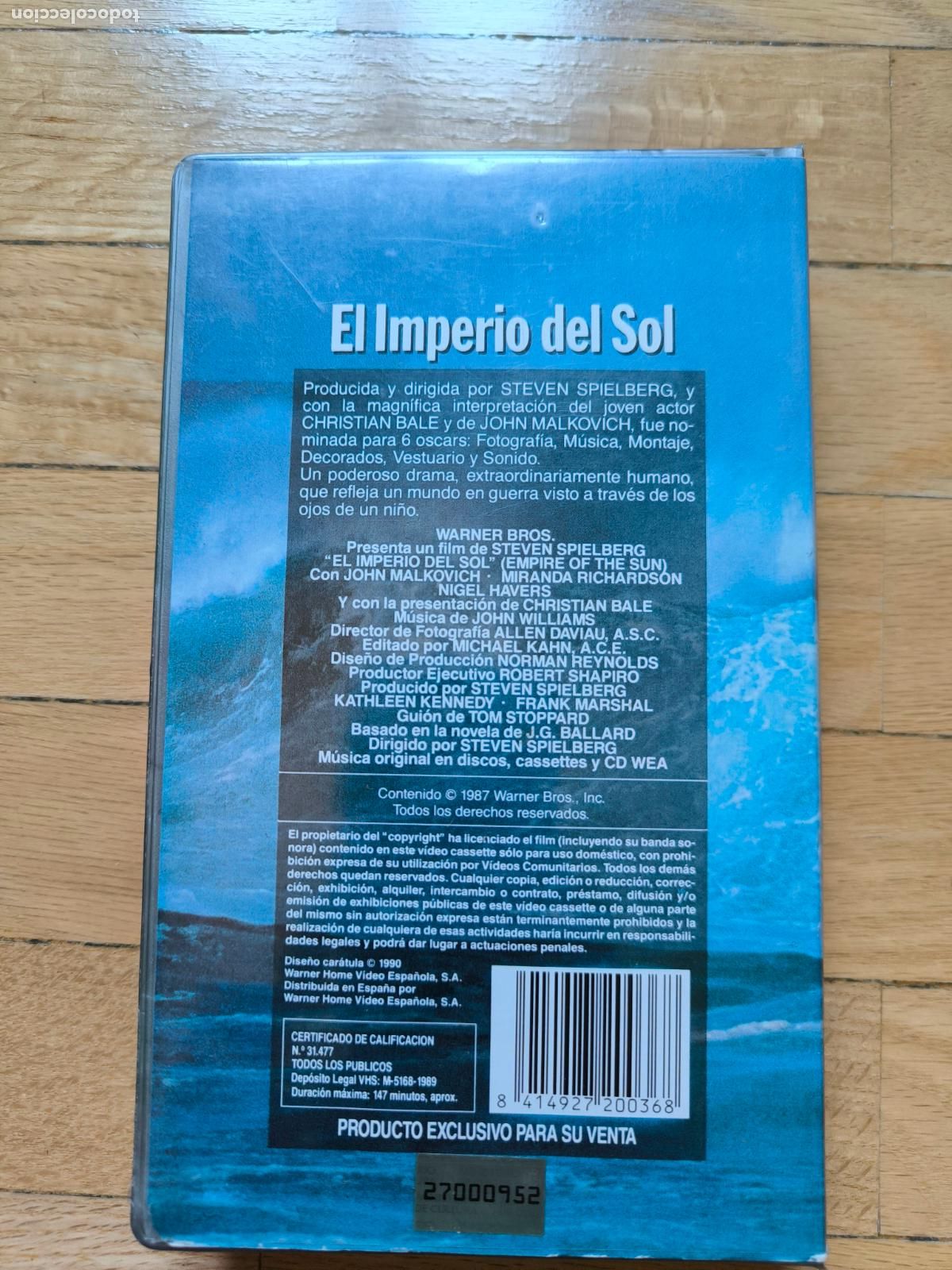 Cine: VHS - El Imperio del Sol - Warner - Foto 2