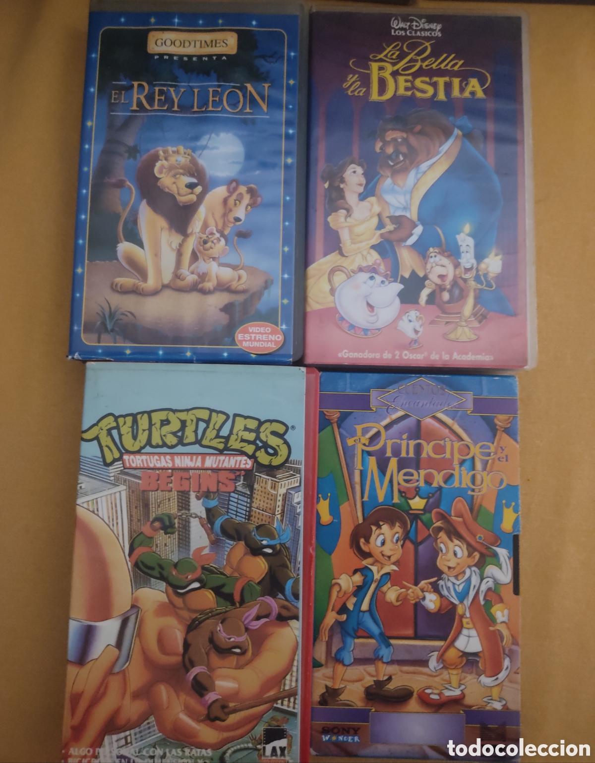 Cine: VHS lote de 4 videos walt disney