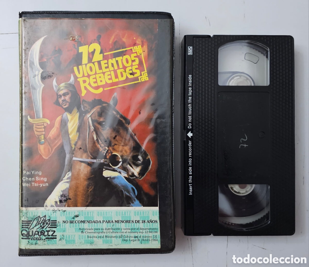 Cine: VHS 72 VIOLENTOS REBELDES Kung Fu Swordplay RARA ESCASA
