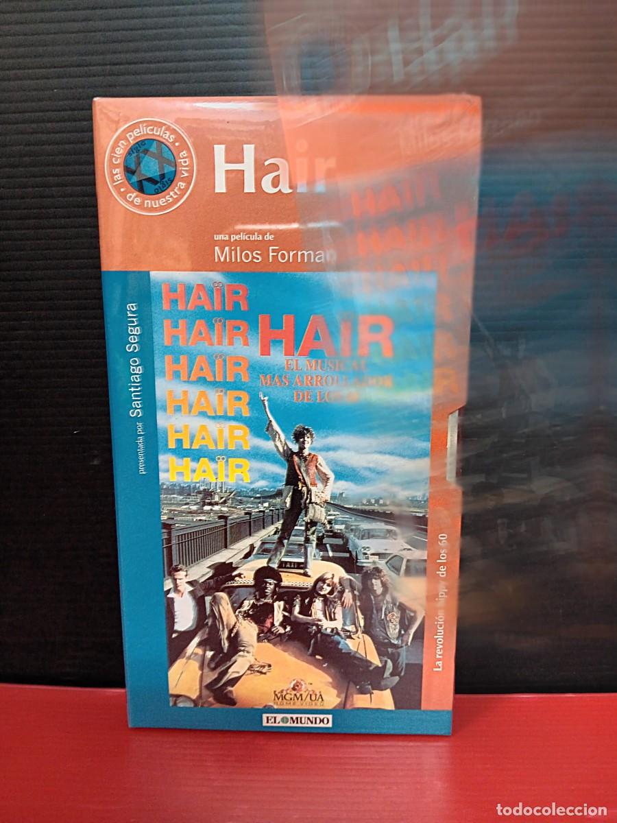 Cine: Antigua pelicula en formato cinta cassette vhs nueva precintada hair