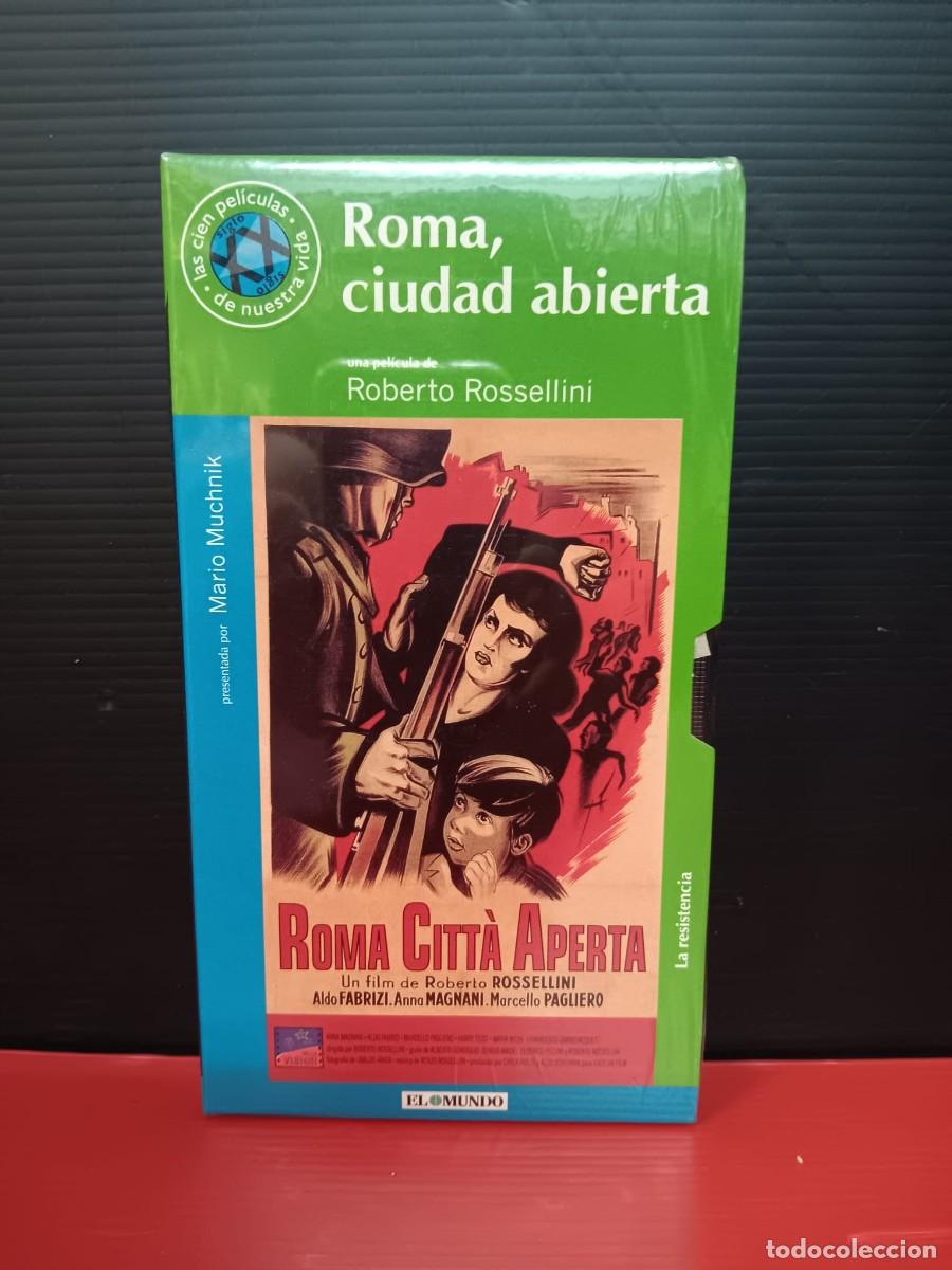 Cine: Antigua pelicula en formato cinta cassette vhs nueva precintada roma ciudad abierta