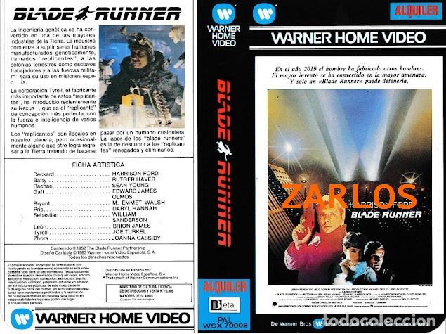 Cine: BLADE RUNNER CARATULA VHS 1983 CUSTOM - Foto 1