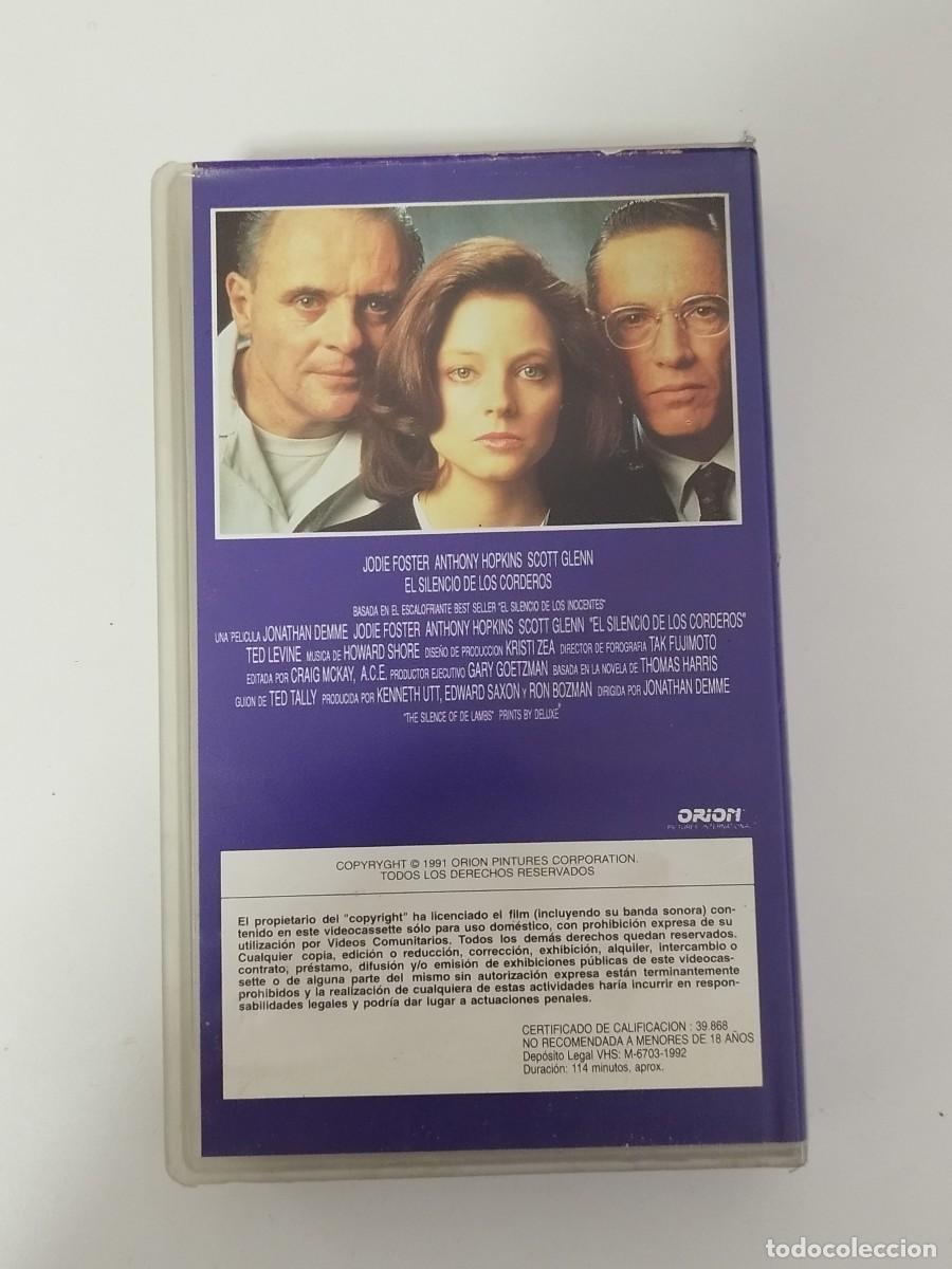 Cine: VHS / EL SILENCIO DE LOS CORDEROS - Foto 2