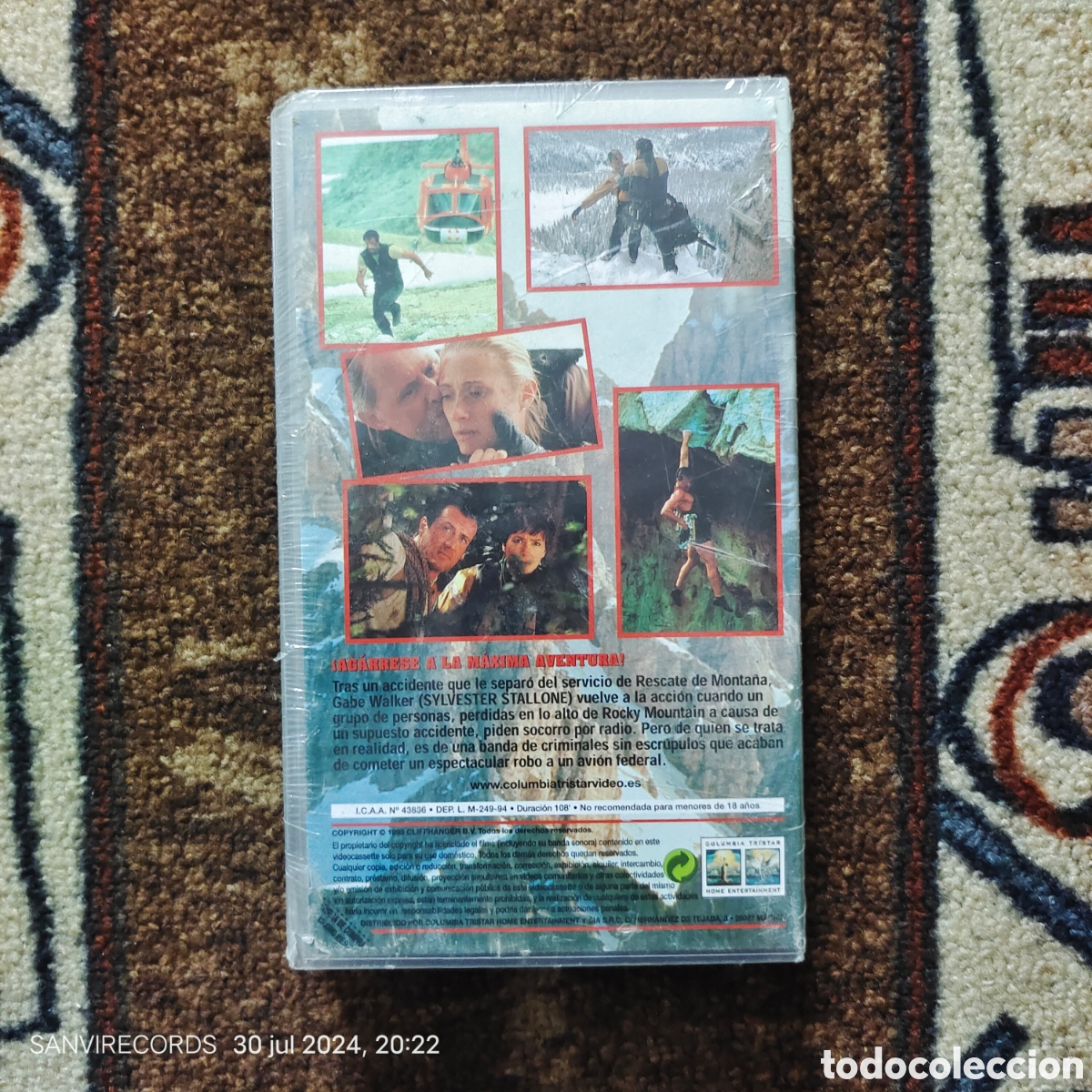 Cine: VHS: MAXIMO RIESGO (SYLVESTER STALLONE...) - Foto 2