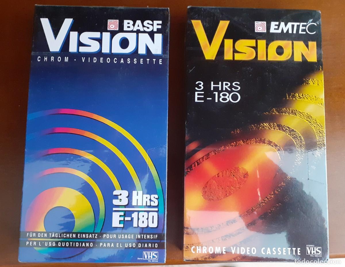 Cine: 2 cintas video VHS virgen precintadas E-180 Basf Emtec 3 horas