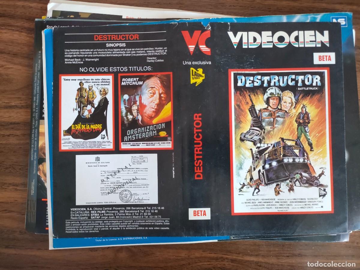 Cine: CARATULA VHS, BETA - DESTRUCTOR - Foto 1
