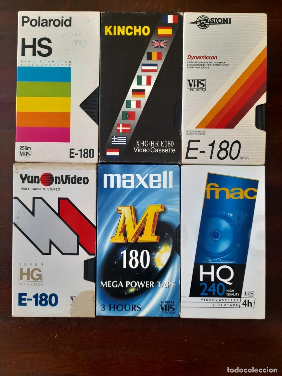 Cine: Una cinta VHS para grabar a&ntilde;os 80/90&acute;s, de 180 minutos, seis marcas a elegir