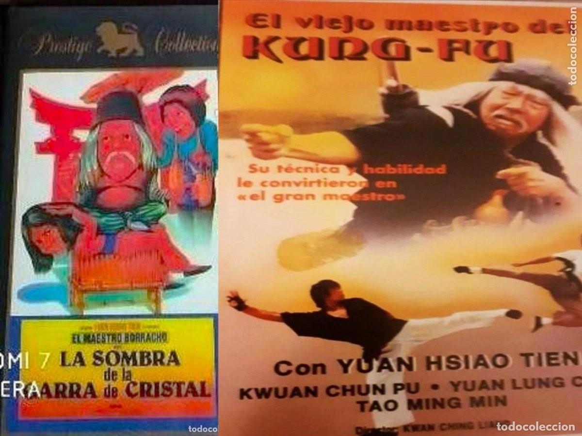 Cine: EL MAESTRO BORRACHO LA SOMBRA DE LA GARRA DE CRISTAL. EL VIEJO MAESTRO DEL KUNG...FU. VHS.