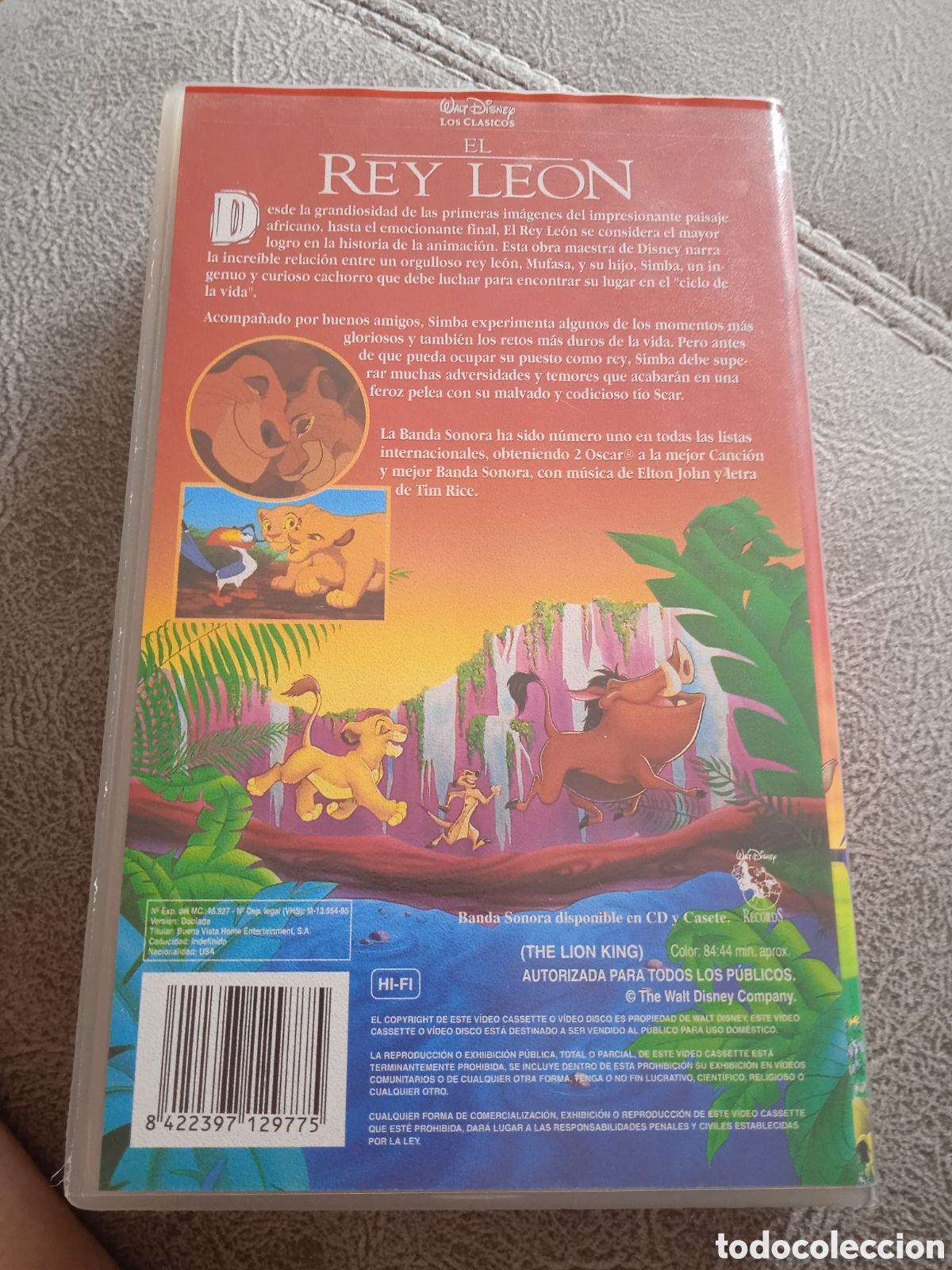 Cine: VHS Disney El Rey Le&oacute;n - Foto 1