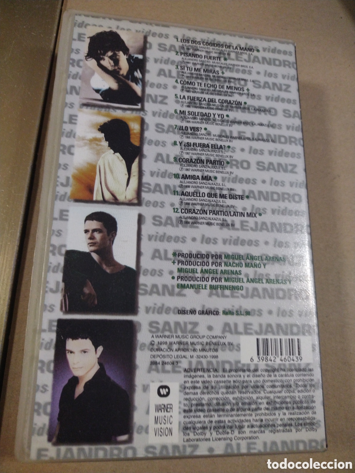 Cine: ALEJANDRO SANZ. LOS SINGLES. VHS - Foto 2