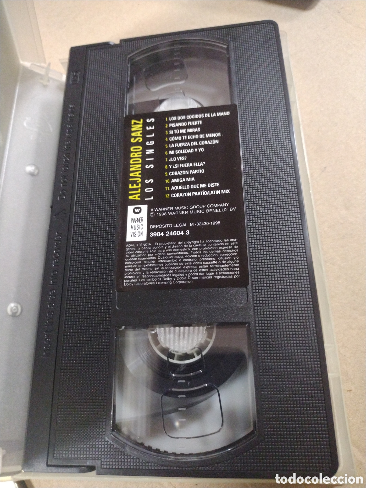 Cine: ALEJANDRO SANZ. LOS SINGLES. VHS - Foto 3