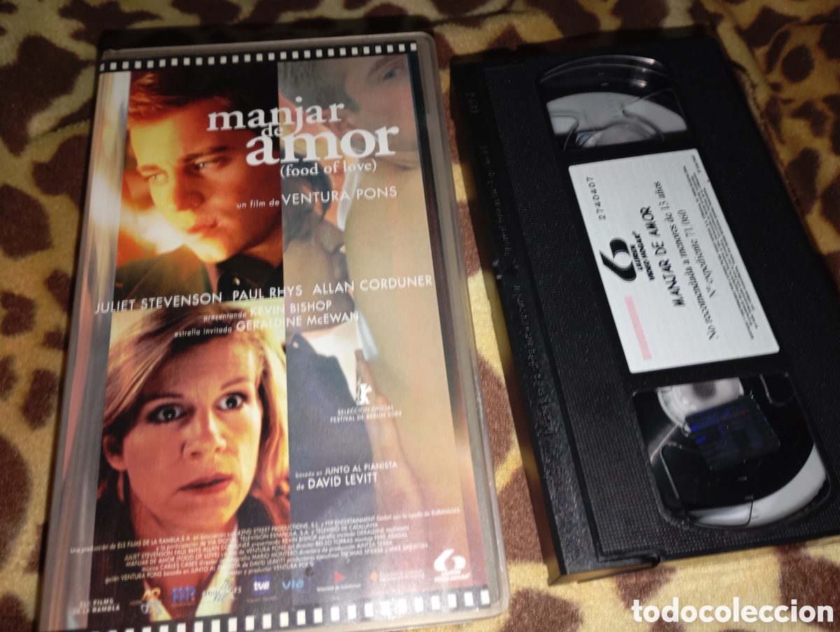 Cine: Manjar de amor- vhs- ventura pons- caja peque&ntilde;a