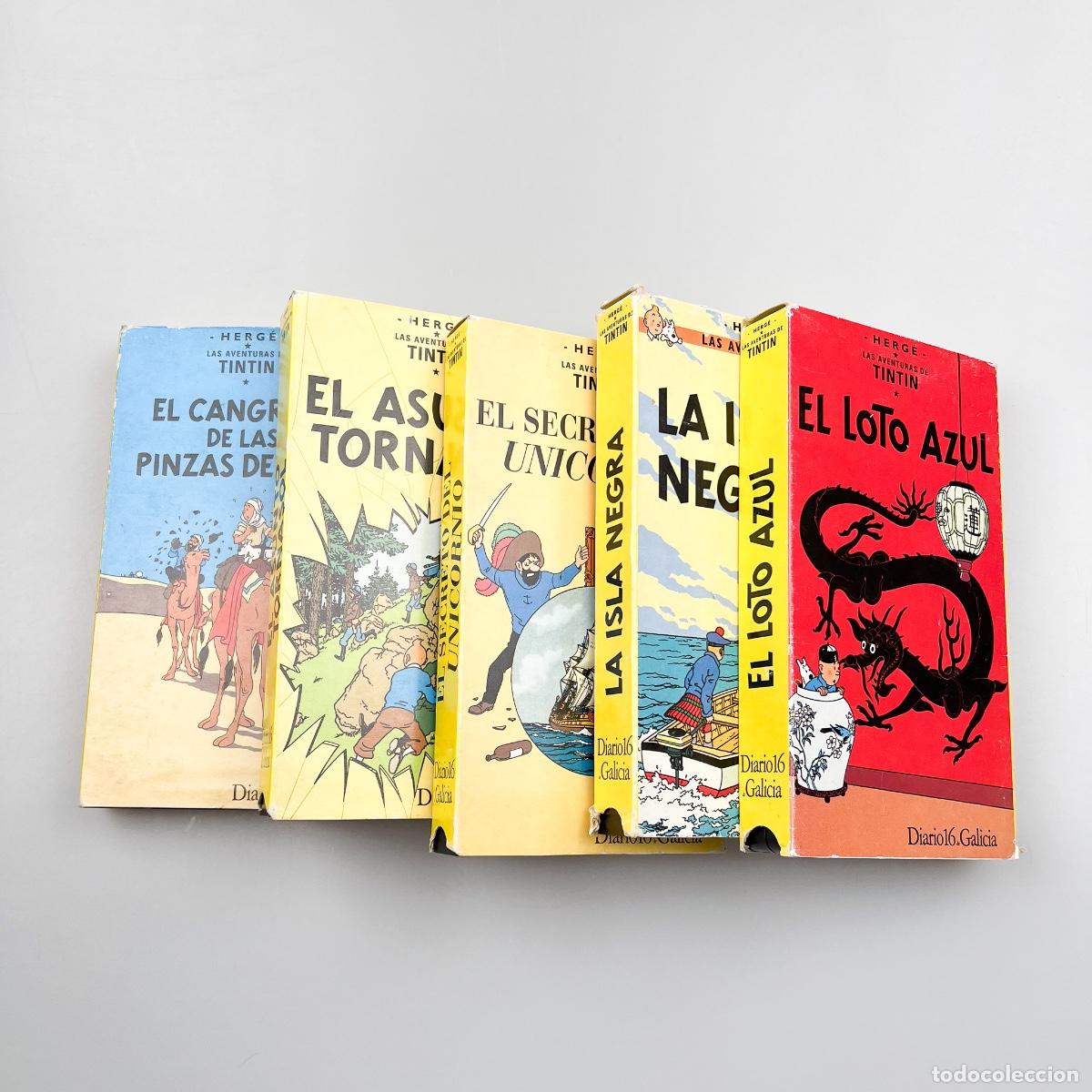 Cine: Lote 5 VHS Colecci&oacute;n Aventuras de Tint&iacute;n. Diario 16