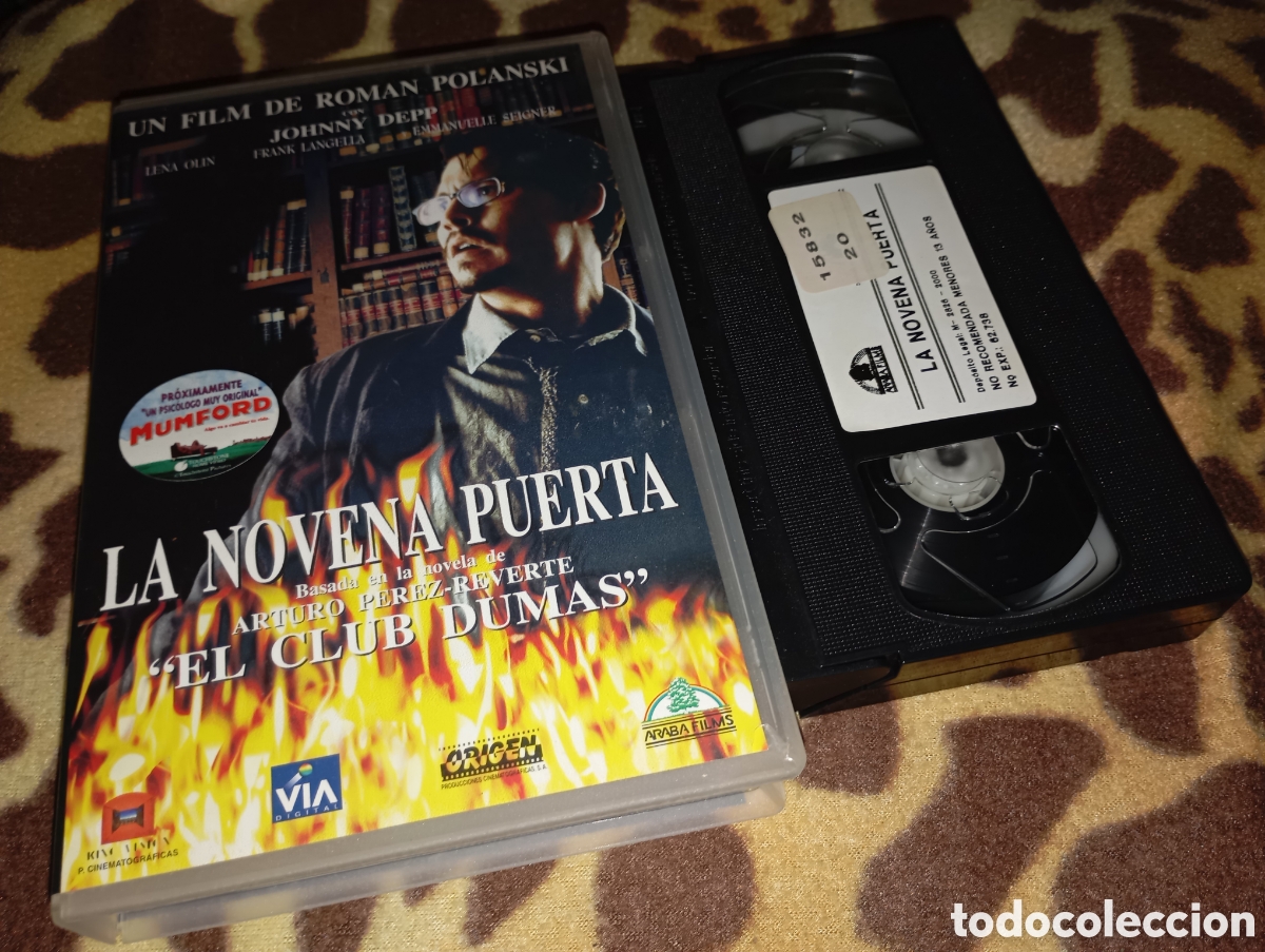Cine: La novena puerta- vhs- caja grande