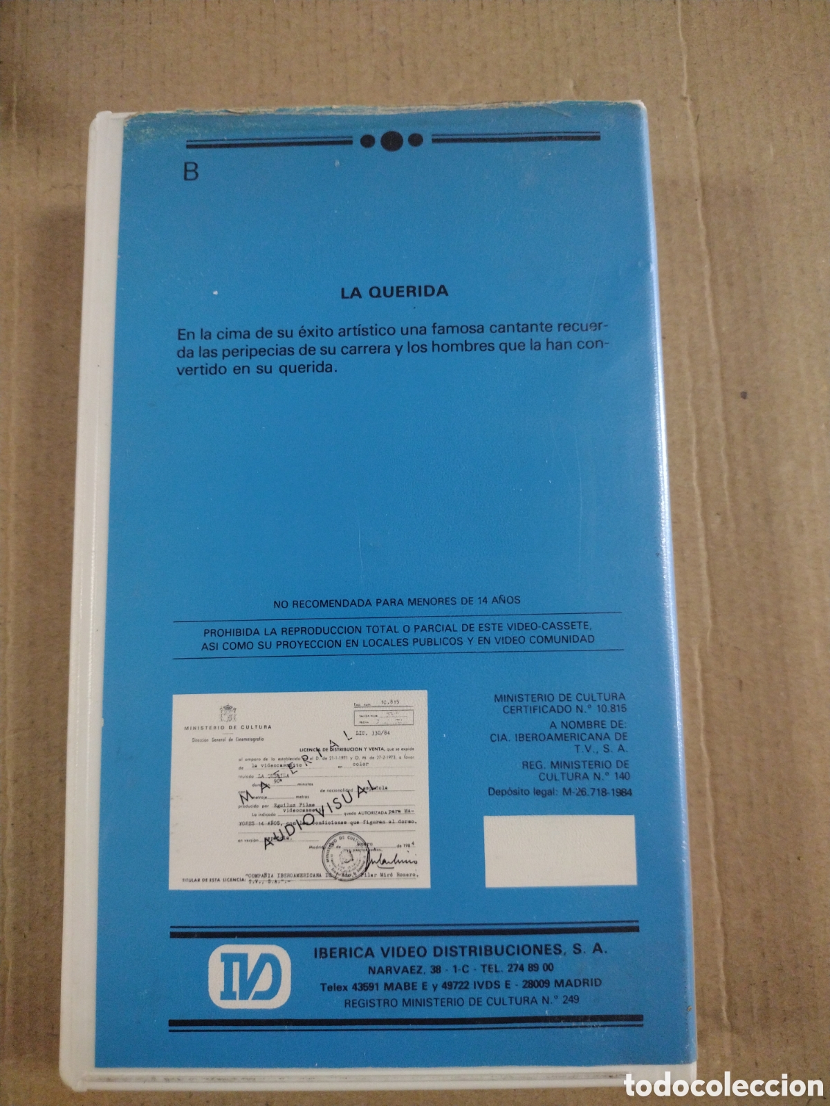 Cine: La querida. Roc&iacute;o Jurado. VHS. - Foto 2