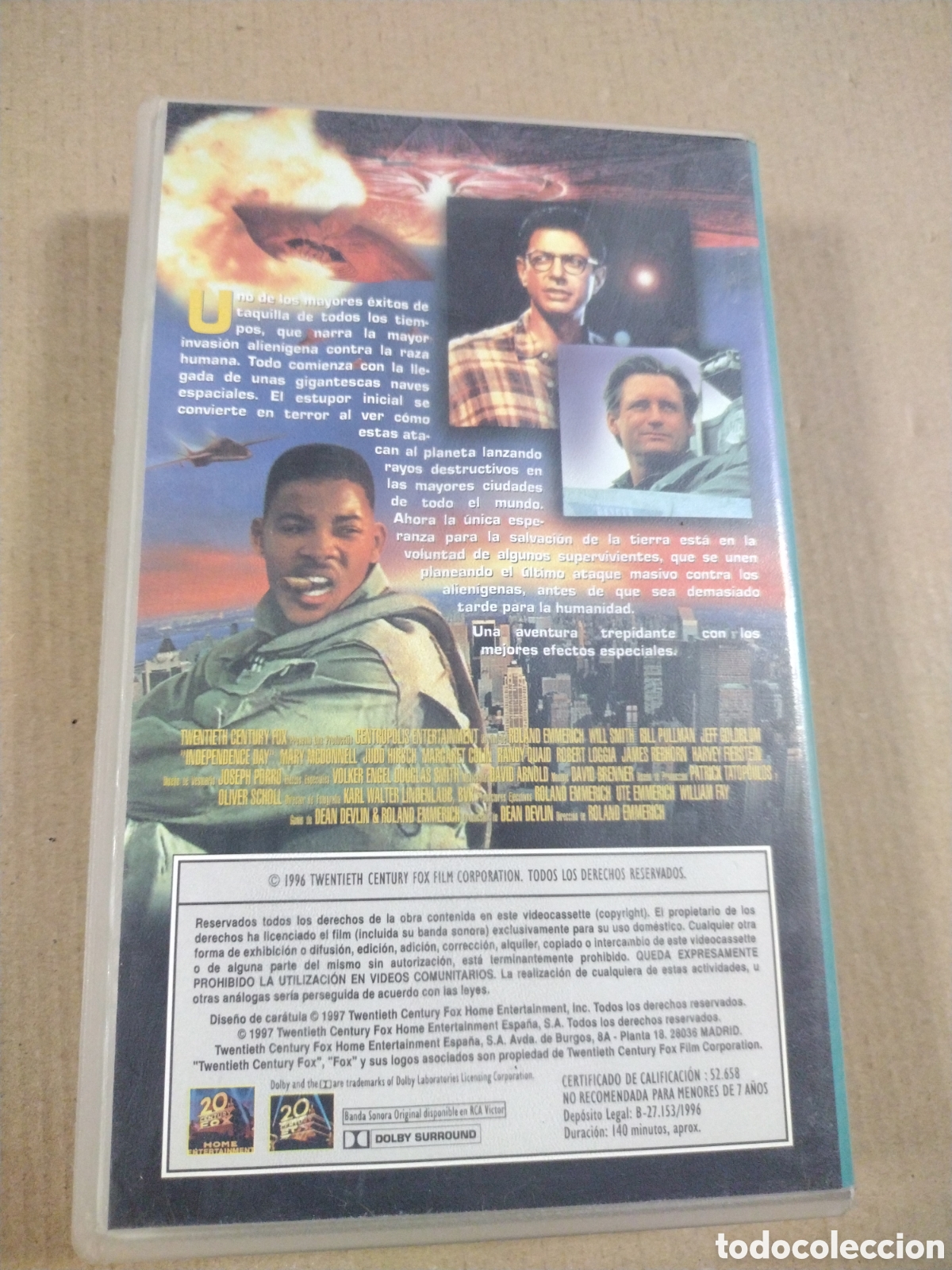 Cine: Independence Day. VHS. - Foto 2