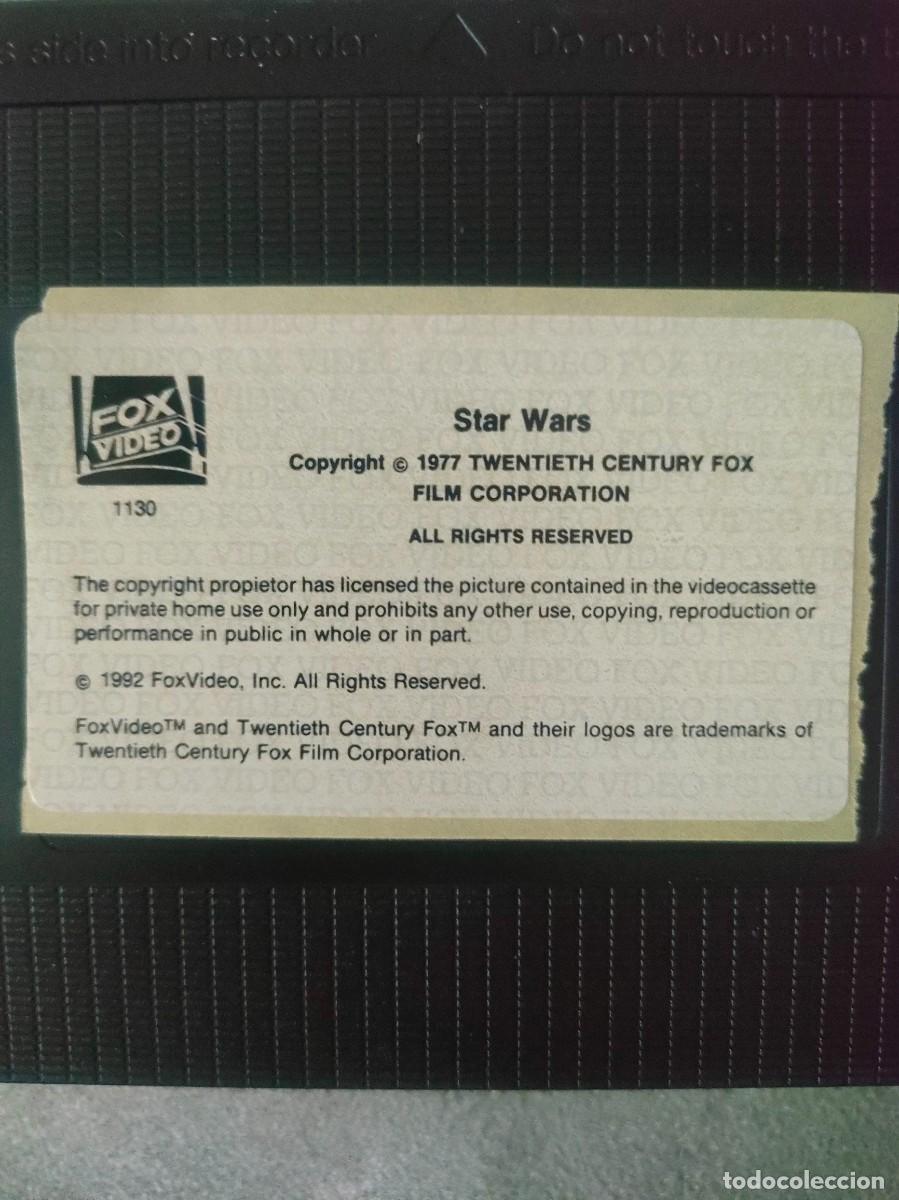Cine: STAR WARS. VHS. 1992 FOX - Foto 3
