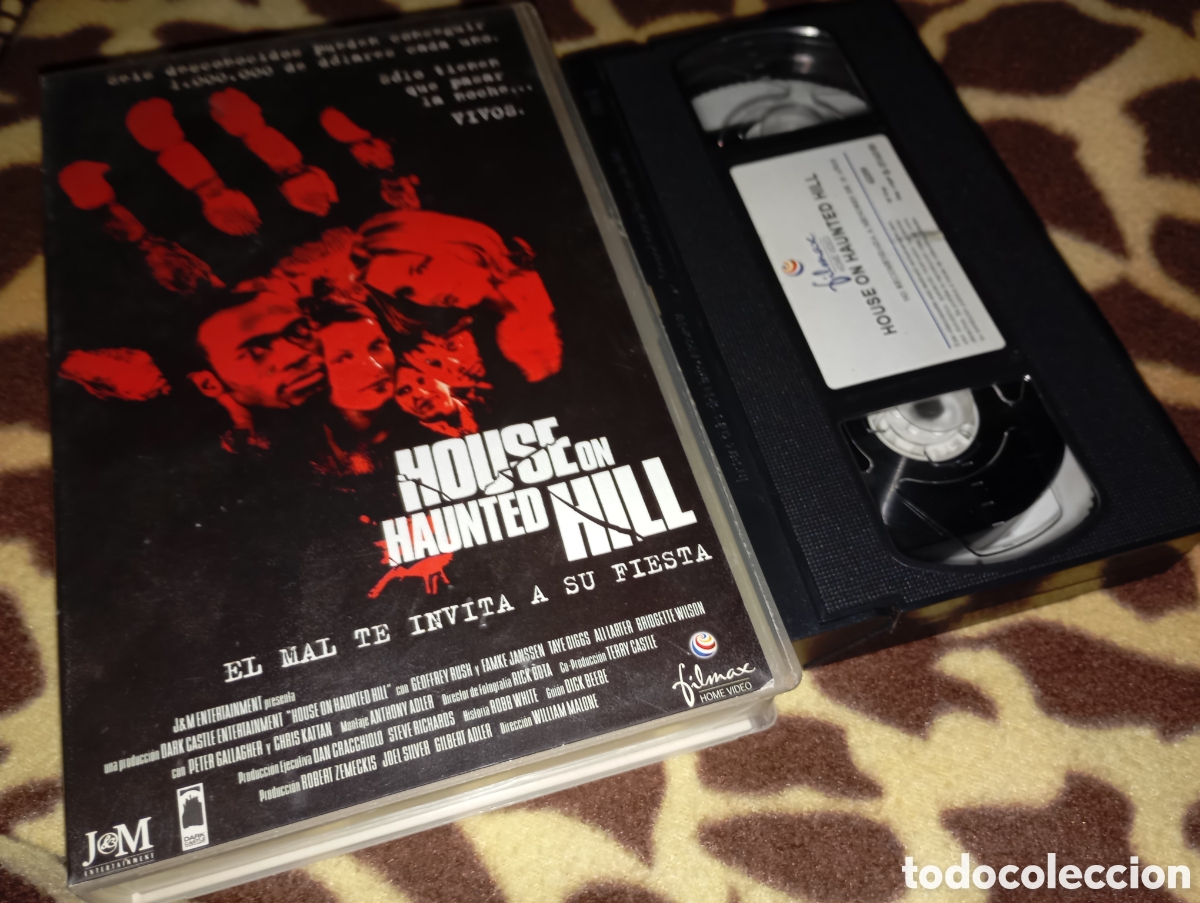 Cine: House on haunted hill- vhs- caja grande