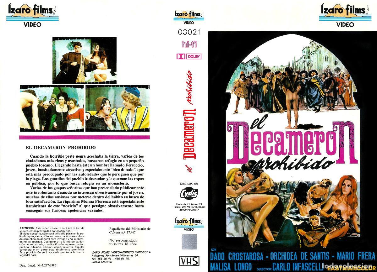 Cine: EL DECAMERON PROHIBIDO ORCHIDEA DE SANTIS GABRIELLA GIORGELLI MALISA LONGO 1972 COMEDIA EROTICA VHS