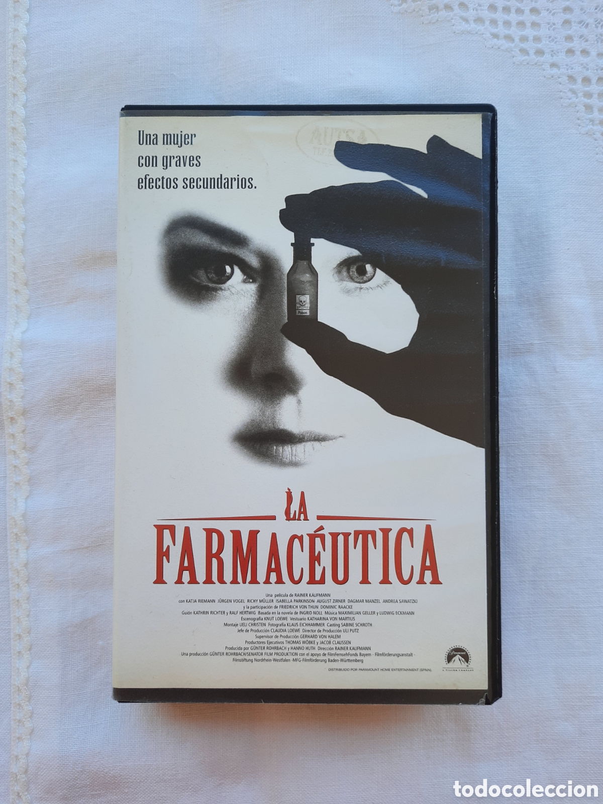 Cinema: VHS - LA FARMACEUTICA de RAINER KAUFMANN con KATJA RIEMANN, J&Uuml;RGEN VOGEL