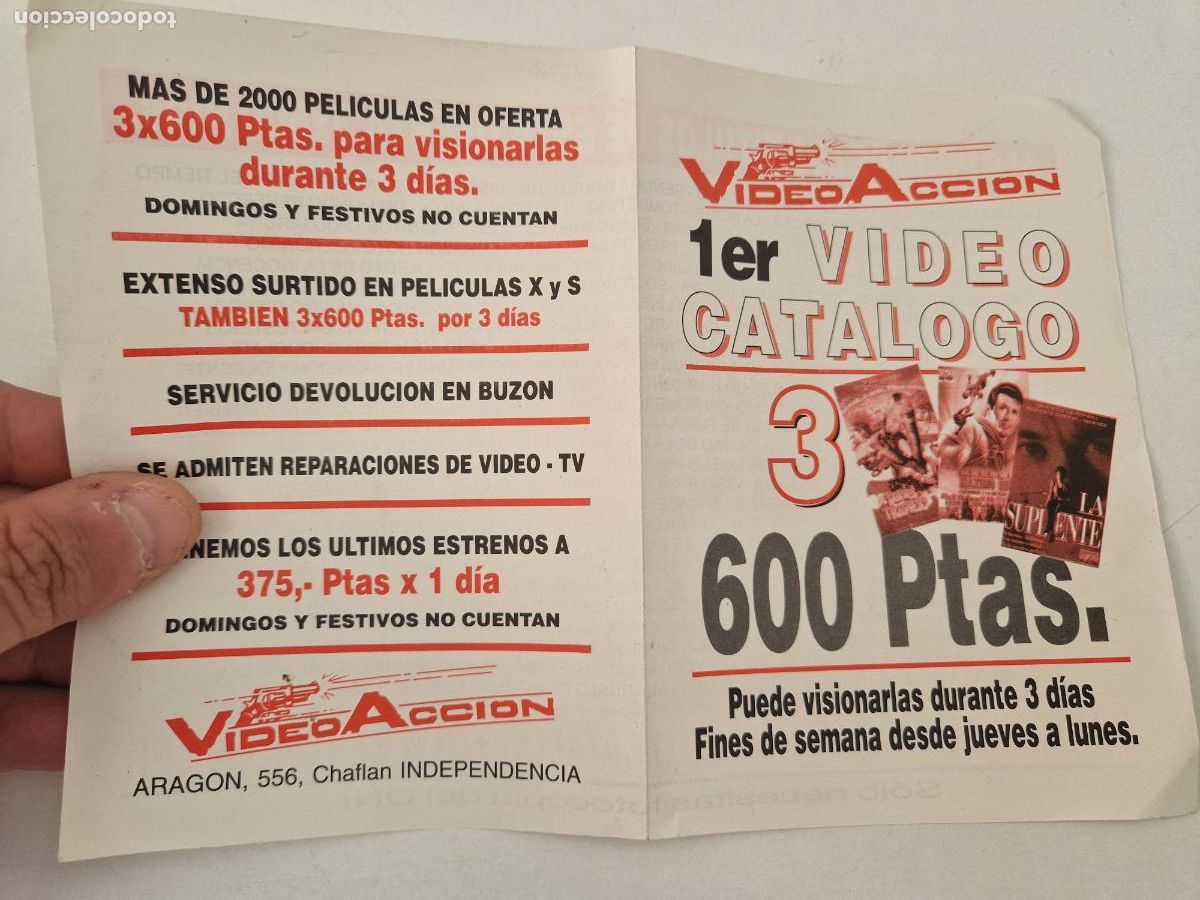 Cine: ANTIGUO FOLLETO PUBLICITARIO VIDEOCLUB VIDEO CLUB VHS CATALOGO CINE