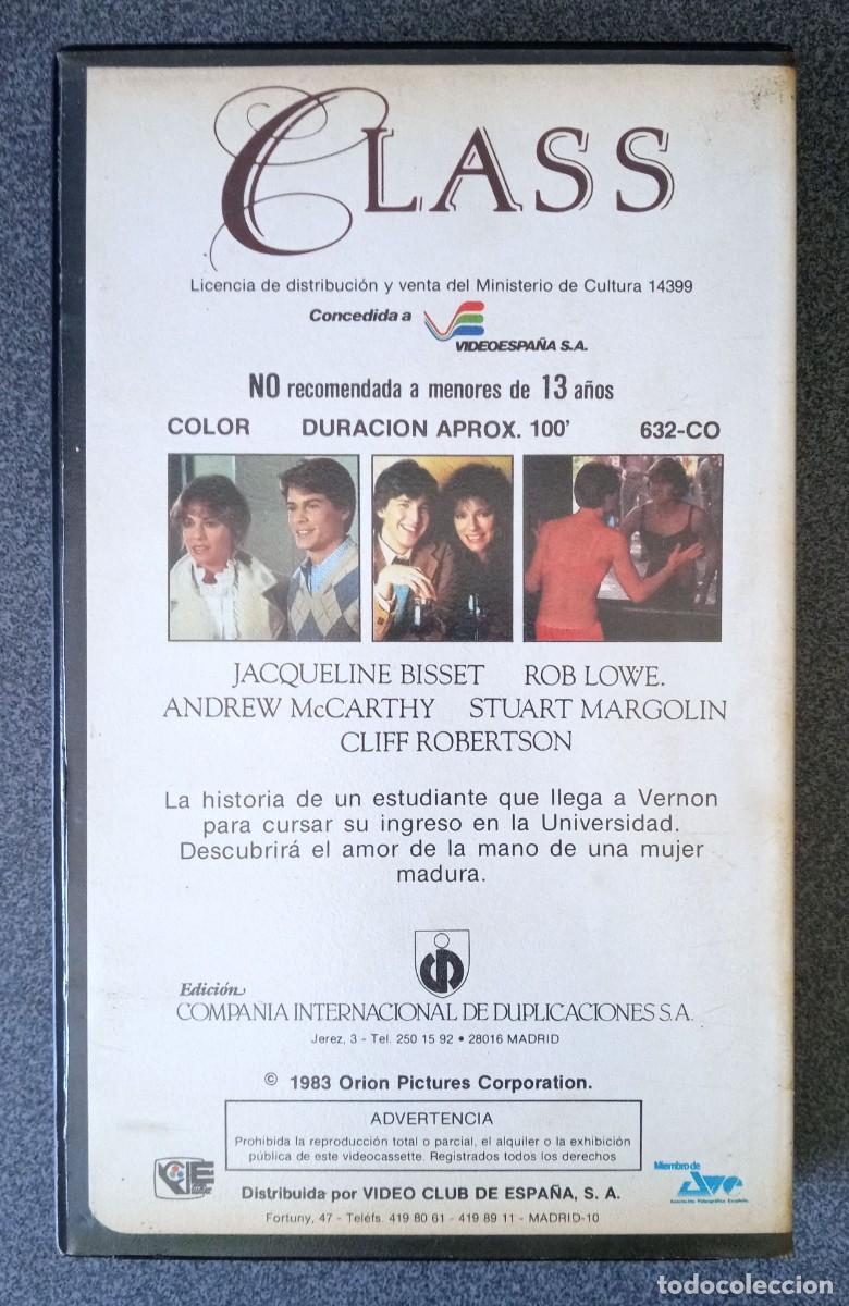 Cine: Pelicula VHS Class Rob Lowe - Foto 4