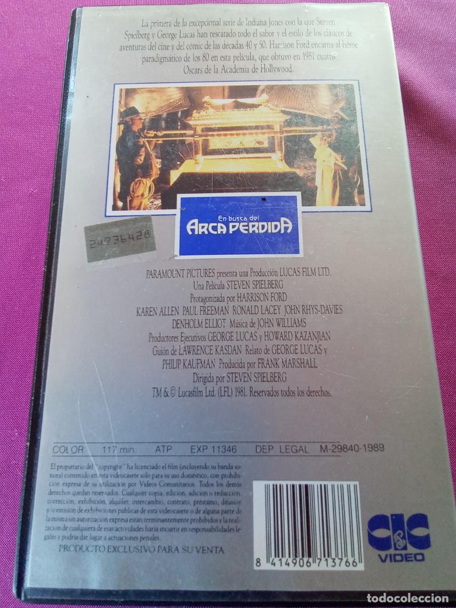 Cine: VHS EN BUSCA DEL ARCA PERDIDA EF 2- 4 - Foto 2