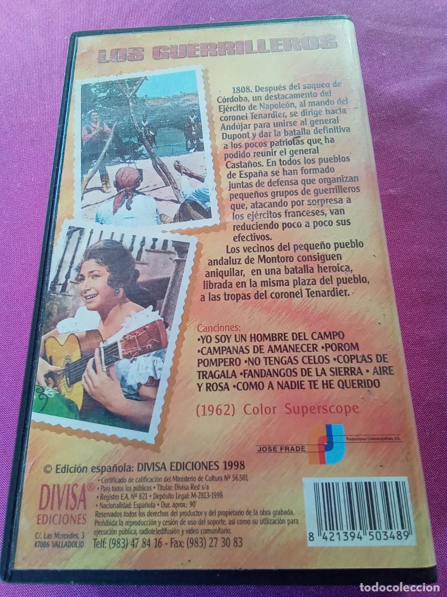 Cine: VHS LOS GUERRILLEROS MANOLO ESCOBAR. EF 2 -5 - Foto 2