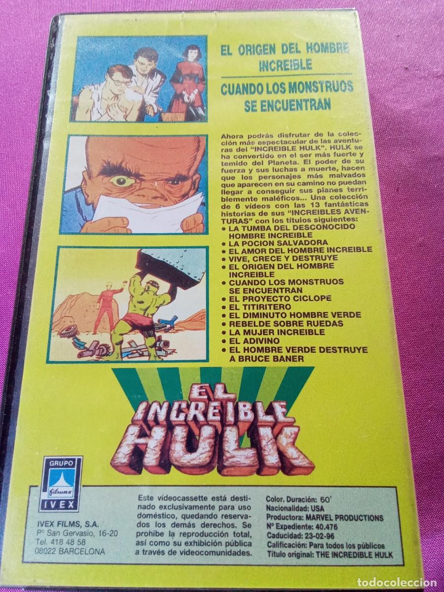 Cine: VHS EL INCREIBLE HULK . EF 2 - 6 - Foto 2