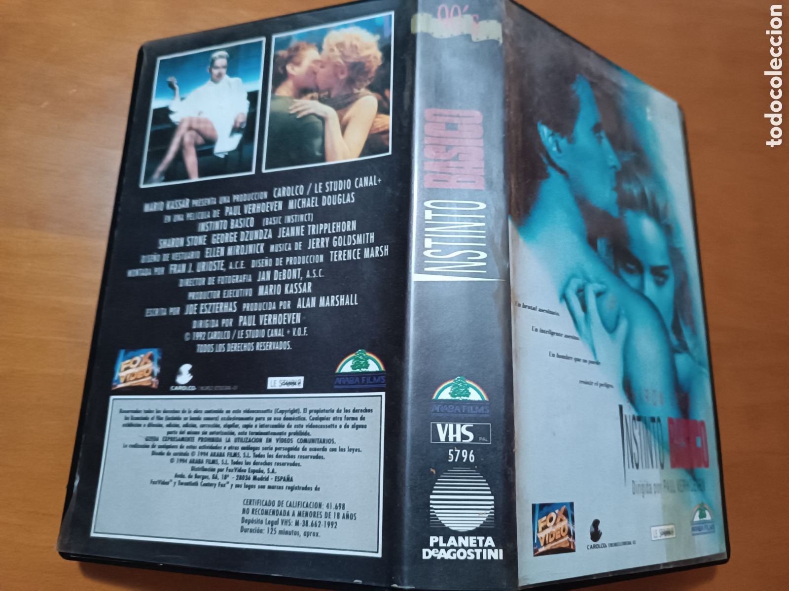 Cine: Instinto b&aacute;sico VHS pel&iacute;cula - Foto 1