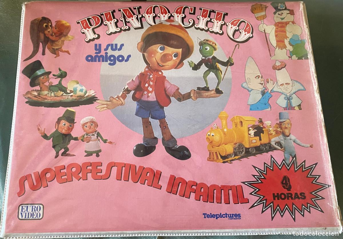 Cine: 'Pinocho y sus amigos'. 7 historias de animaci&oacute;n y stop-motion en 2 VHS. 1977. Buen estado.