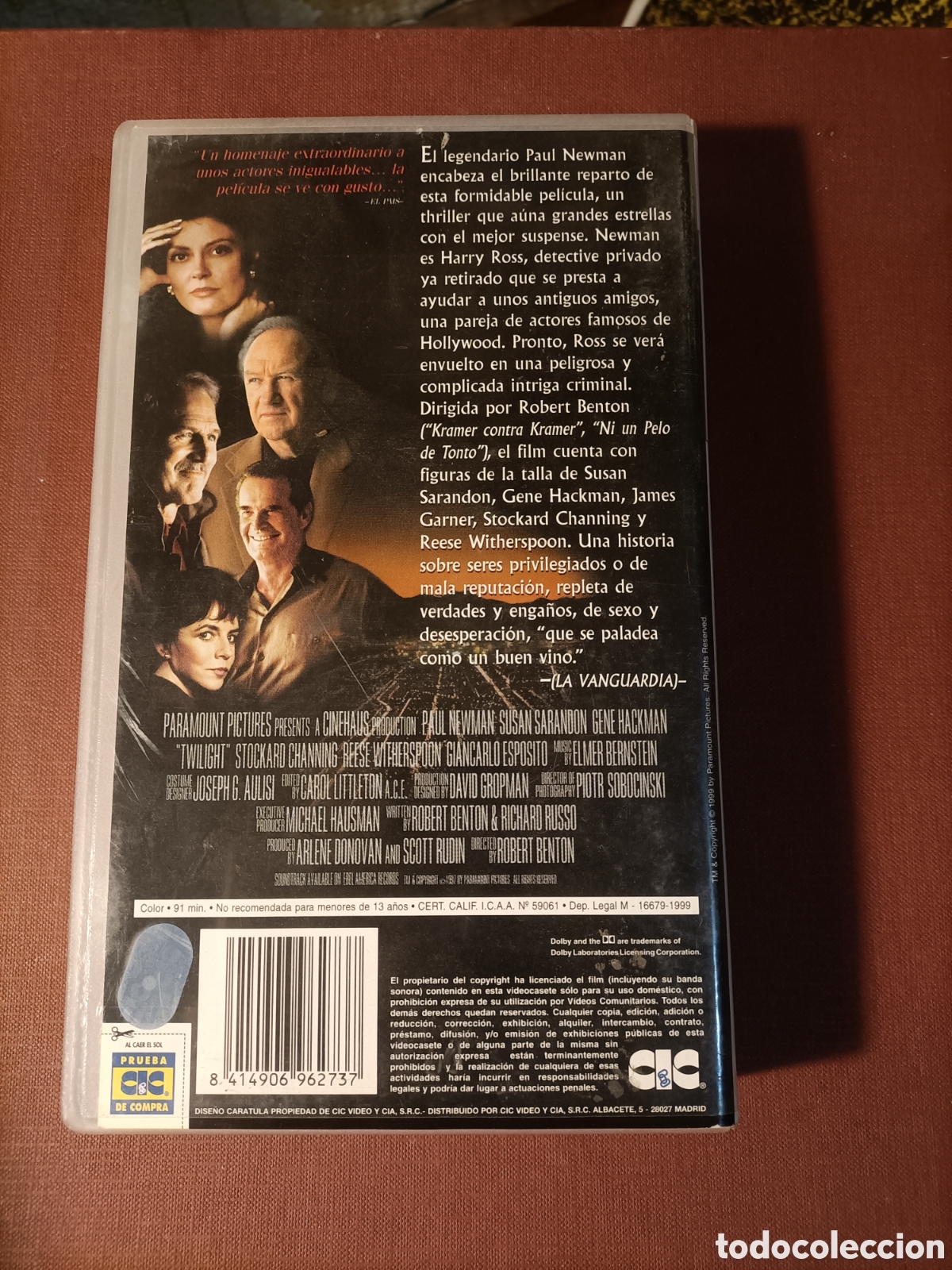 Cine: VHS CG Al caer el sol - Newman, Sarandon, Hackman - Foto 3