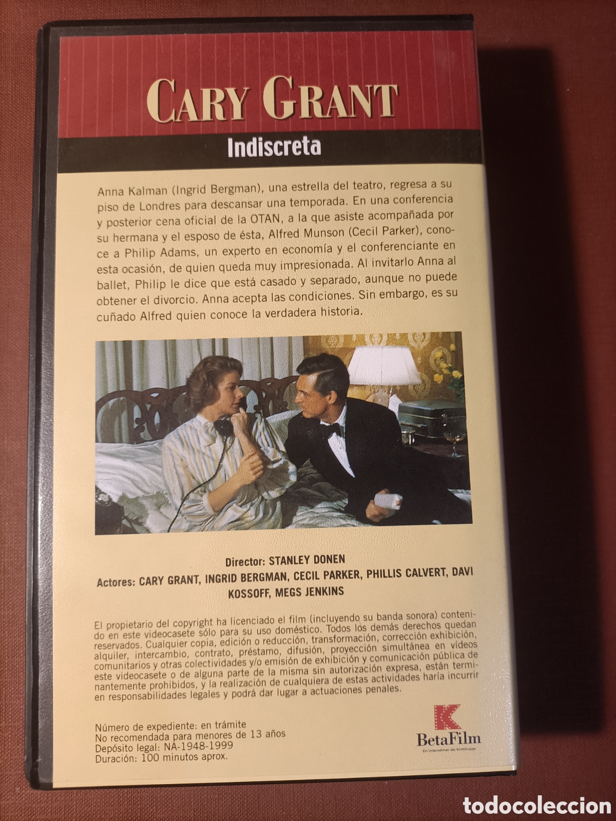 Cine: INDISCRETA - VHS CARY GRANT - Foto 3