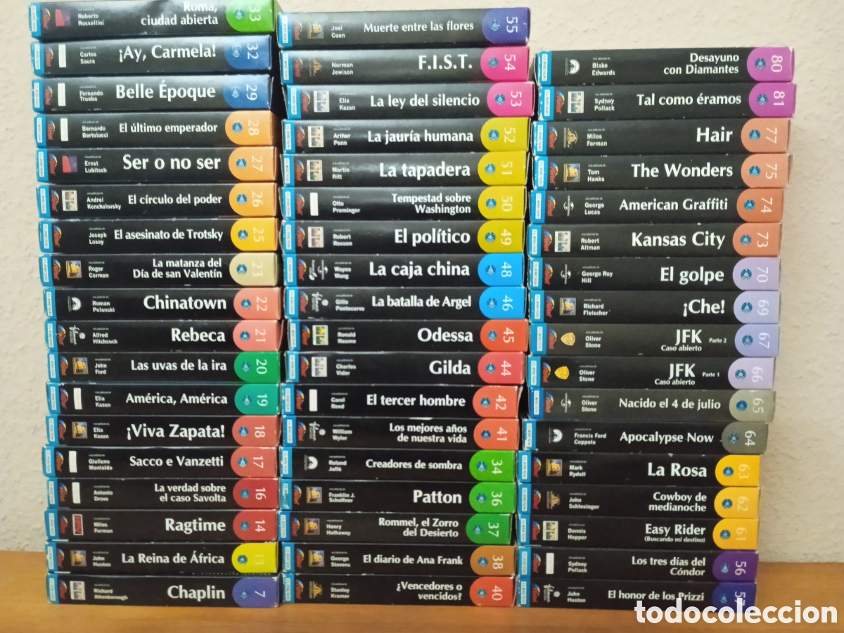 Cine: LPT Lote 53 pel&iacute;culas VHS Las cien Pel&iacute;culas de nuestra vida