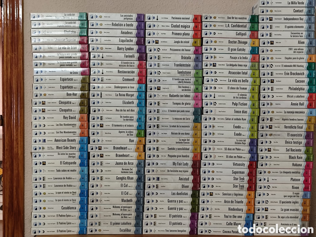 Cine: LPT Lote 147 pel&iacute;culas VHS colecci&oacute;n El Mundo