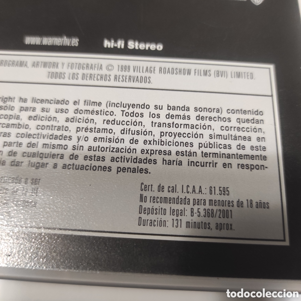 Cine: Matrix - VHS - Edici&oacute;n del a&ntilde;o 2001 - Foto 5
