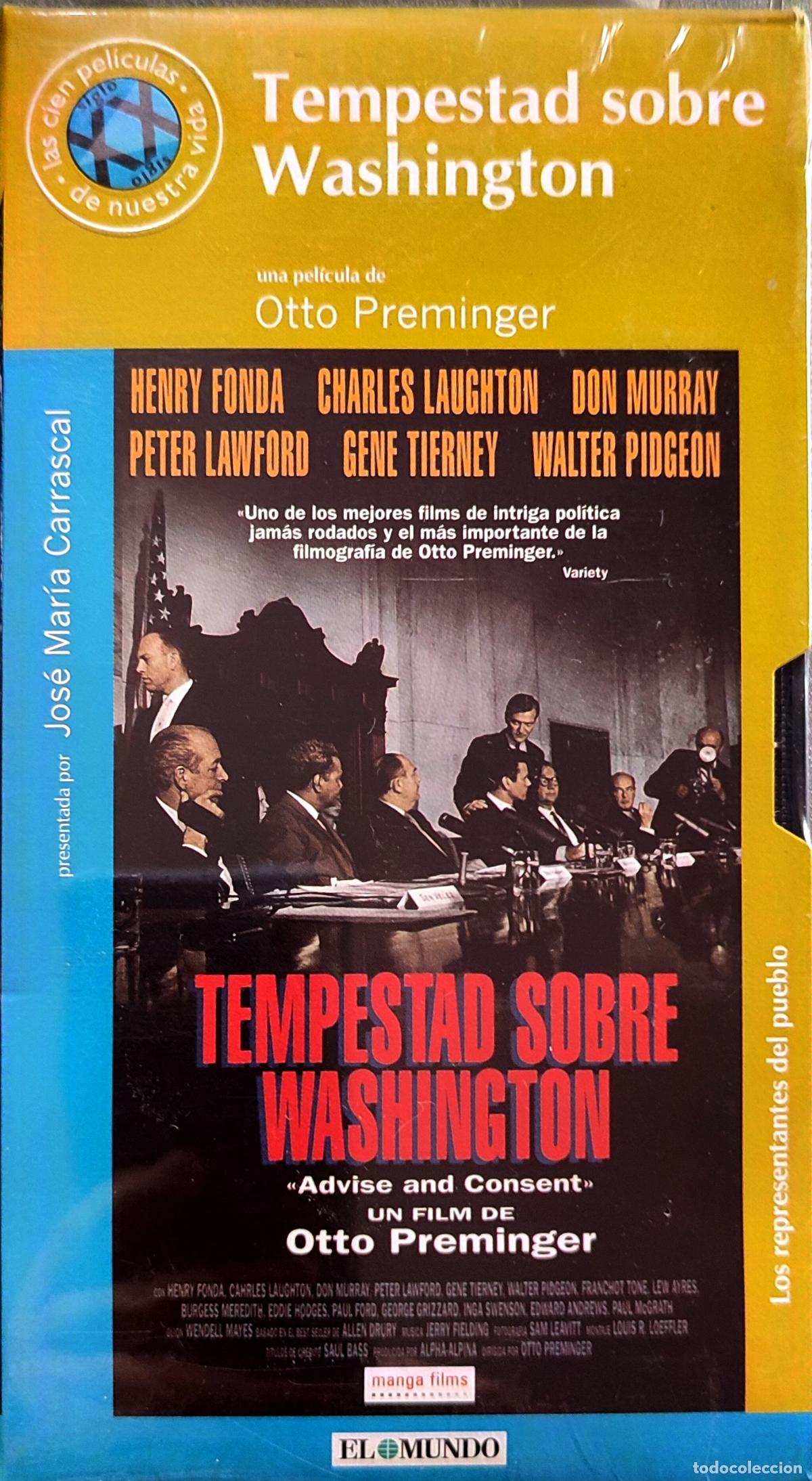 Kino: PELICULA VHS COL. EL MUNDO N&ordm; 50 - TEMPESTAD SOBRE WASHINGTON - CON SU PRECINTO ORIGINAL