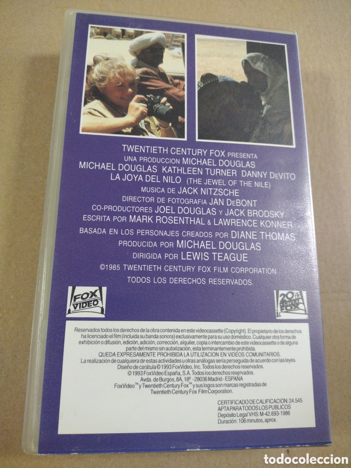 Cine: La joya del Nilo. Michael Douglas. VHS. - Foto 2
