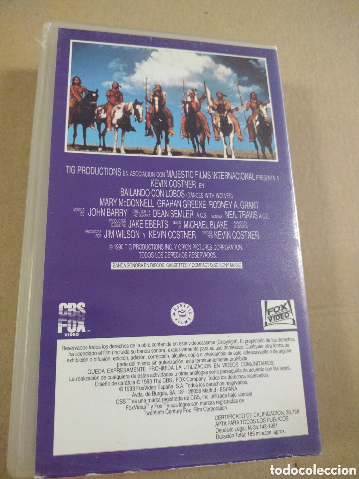 Cine: Bailando con lobos. VHS - Foto 2