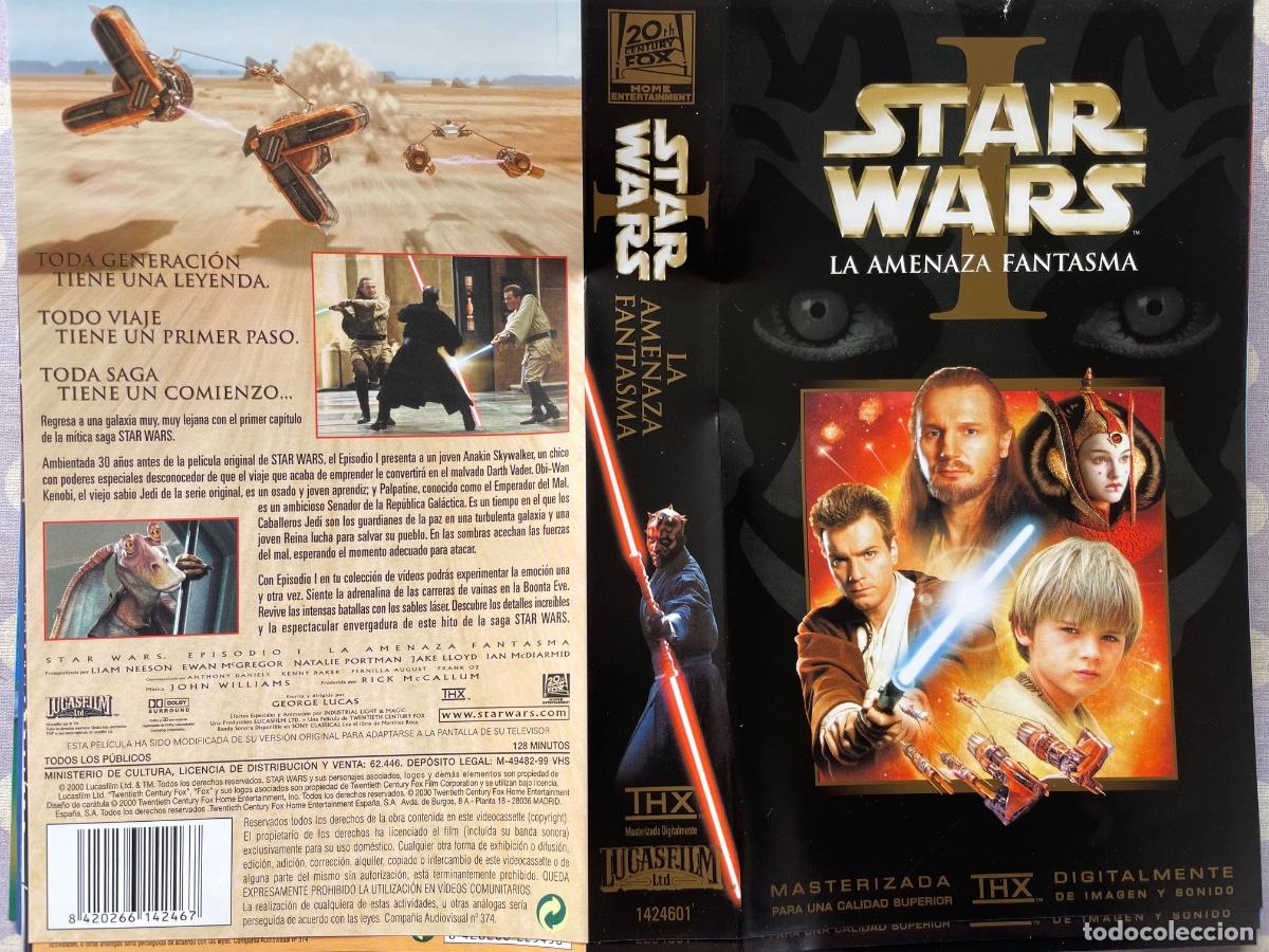 Cine: Star Wars I La amenaza fantasma (Solo caratula original VHS)