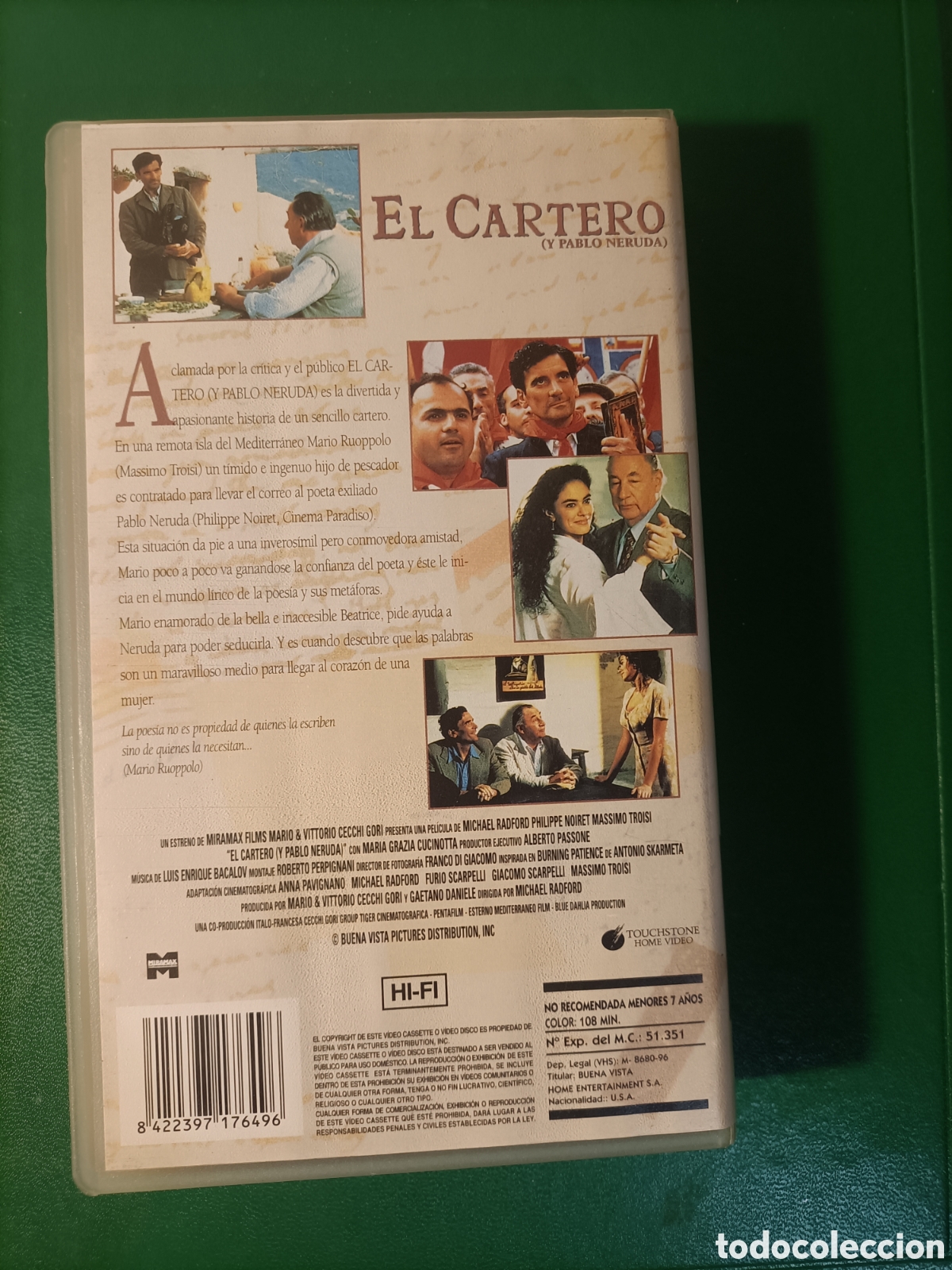 Cine: Vhs. EL CARTERO Y PABLO NERUDA - Foto 3