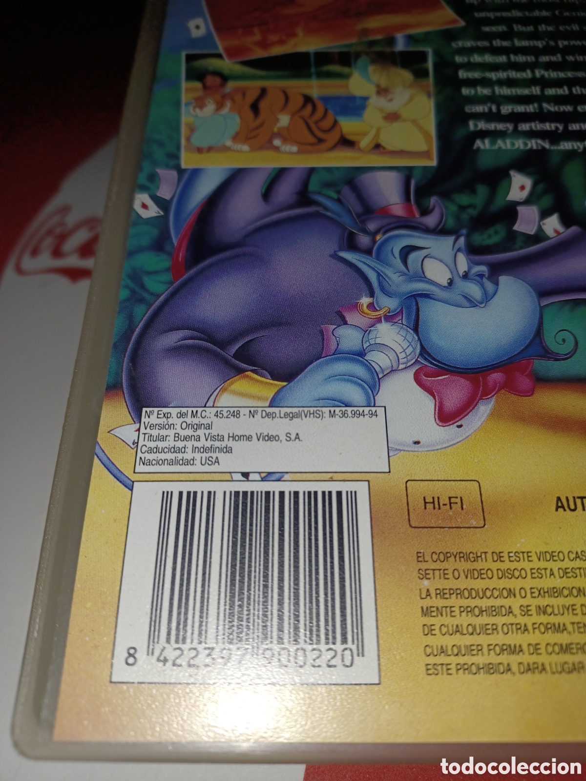 Cine: Pel&iacute;cula vhs aladdin versi&oacute;n en ingles - Foto 3