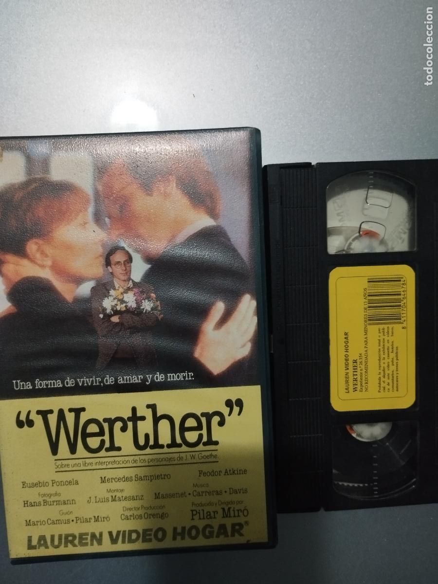 Kino: VHS WERTHER - PILAR MIRO - EUSEBIO PONCELA - MERCEDES SANPIETRO