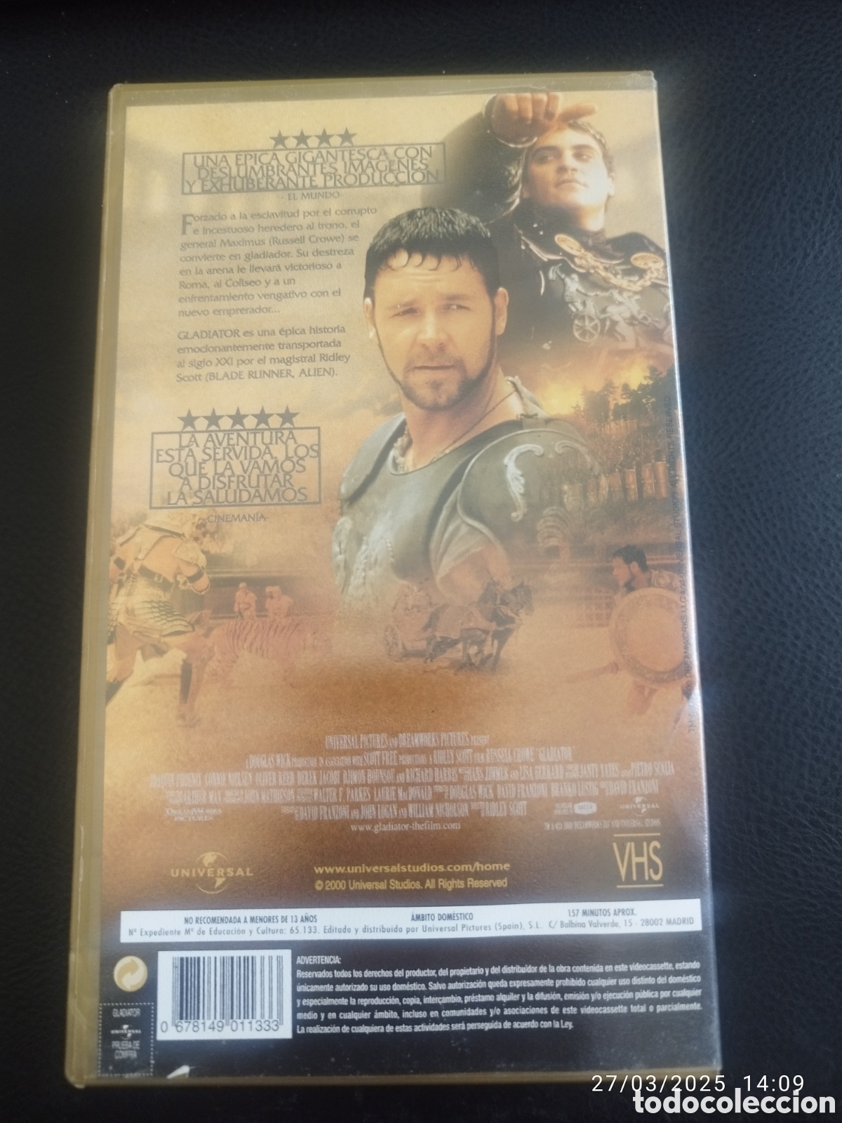 Cine: GLADIATOR - VHS - RUSSELL CROWE. - Foto 4
