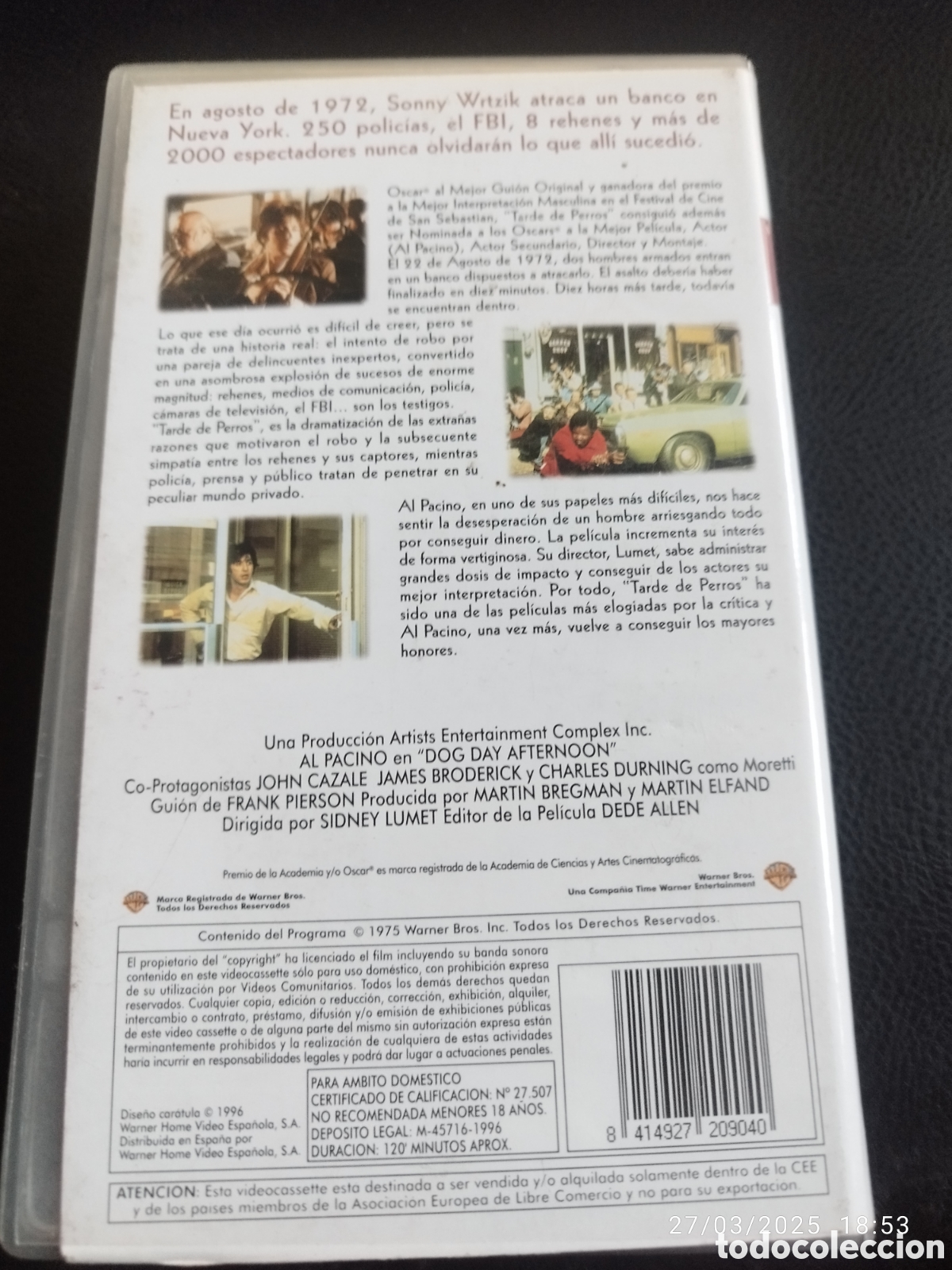 Cine: TARDE DE PERROS - VHS - AL PACINO - Foto 2