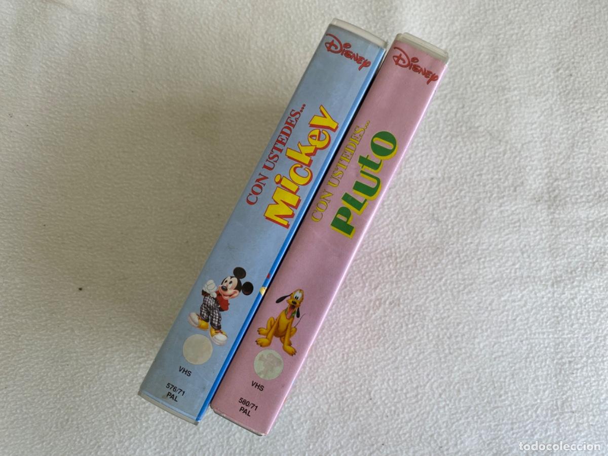Cine: 2 VHS DISNEY CON USTEDES PLUTO Y MICKEY - Foto 2